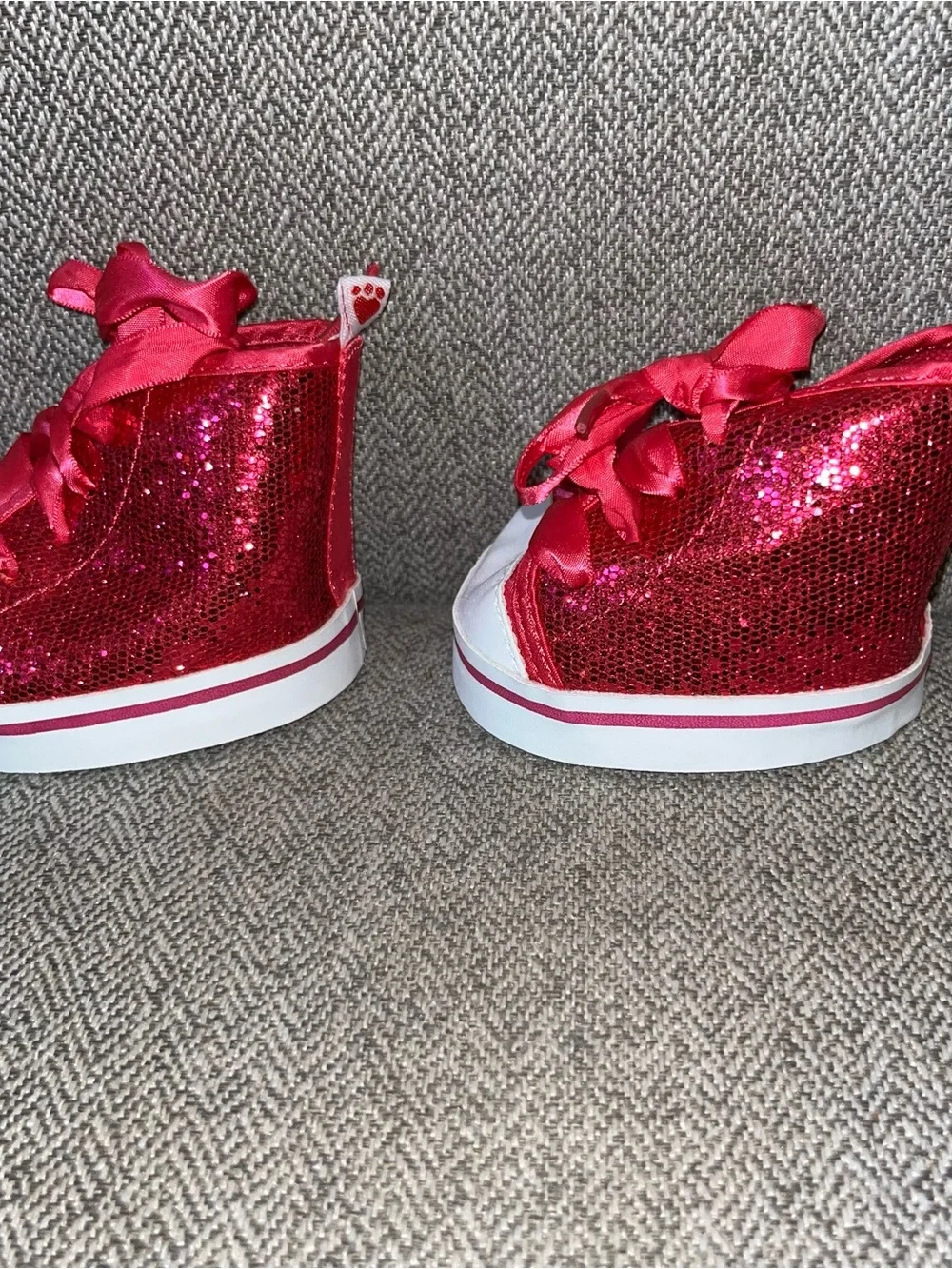 Build a bear, red red, and white sneakers, shoes accessories